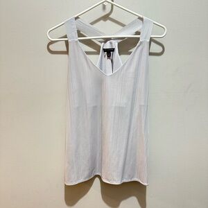 Banana Republic White V-Neck Tank Top